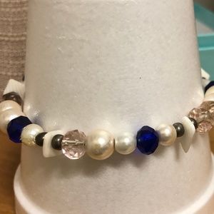 Memory Wire beaded bracelet